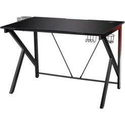 RELAX4LIFE Bureau Gamer, Bureau Gaming Polyvalent En Frome K Avec Porte-gobelet, Support Pour Casque Et Support Audio, Table D'ordinateur Pour Chambre/Bureau, 106X60X98CM 8 RELAX4LIFE Bureau Gamer, Bureau Gaming Polyvalent En Frome K Avec Porte-gobelet, Support Pour Casque Et Support Audio, Table D'ordinateur Pour Chambre/Bureau, 106X60X98CM -France Bureau Soldes 2022 64129773 3