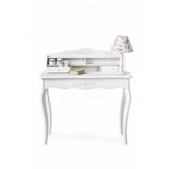 WEBMARKETPOINT Bureau En Bois Blanc 2 Tiroirs Daisy Shabby -France Bureau Soldes 2022 64130976 5