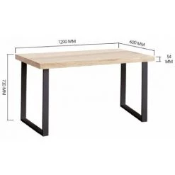 SKRAUT HOME Table D'étude Modèle Natural. Plateau En Bois Couleur Chêne Nordique De 54 Mm D'épaisseur. Pieds En Métal Blanc. 120x60x73cm - MULTICOLORE -France Bureau Soldes 2022 64154004 4