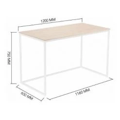 SKRAUT HOME Table D'étude MIA. Plateau En Bois Couleur Chêne Nordique De 19 Mm D'épaisseur. Pieds En Métal Noir. 120x60x75cm - MULTICOLORE 11 SKRAUT HOME Table D'étude MIA. Plateau En Bois Couleur Chêne Nordique De 19 Mm D'épaisseur. Pieds En Métal Noir. 120x60x75cm - MULTICOLORE -France Bureau Soldes 2022 64161109 5