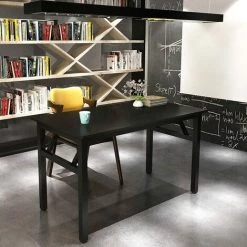 HAZEL Bureau D’Ordinateur Informatique Pliante 100x60cm Table D’étude/à D?ner Pliable Pour Maison/Bureau, Noir AC5CB-100 -France Bureau Soldes 2022 64196342 3
