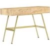 FUHUIDATRADING Bureau Avec Tiroirs 100x55x75 Cm Bois Solide De Manguier