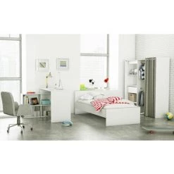 BEFARA TABLE AVEC ÉTAGÈRES KAPPA - Blanc - Blanc -France Bureau Soldes 2022 64373661 2