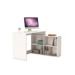 BEFARA TABLE AVEC ÉTAGÈRES KAPPA - Blanc - Blanc -France Bureau Soldes 2022 64373661 3