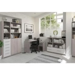 BEFARA BUREAU D'ANGLE AVEC 2 TIROIRS KLEO