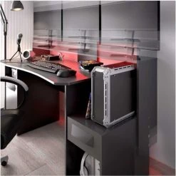 BEFARA TABLE DE GAMING TRON AVEC LED -France Bureau Soldes 2022 64373879 2