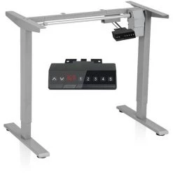 EINFEBEN Cadre De Table De Bureau Réglable En Hauteur Table à Colonne De Levage Jusqu'à 80 Kg De Charge, Gris - Gris