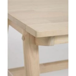 Bureau Coloris Naturel En Bois D'hévéa Massif - Longueur 120 X Profondeur 60 X Hauteur 73 Cm -PEGANE- -France Bureau Soldes 2022 64456079 2