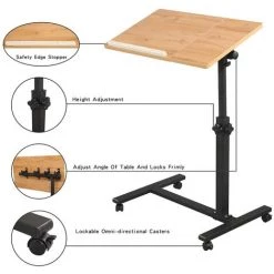Aqrau Table Informatique / Bureau Informatique Table Ordinateur Portable Mobile Réglable En Hauteur -France Bureau Soldes 2022 64456116 3