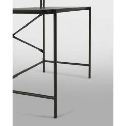 Bureau Coloris Noir En Mélaminé Et Pieds En Métal Laqué - Longueur 120 X Profondeur 64,5 X Hauteur 88 Cm -PEGANE- 9 Bureau Coloris Noir En Mélaminé Et Pieds En Métal Laqué - Longueur 120 X Profondeur 64,5 X Hauteur 88 Cm -PEGANE- -France Bureau Soldes 2022 64459512 3