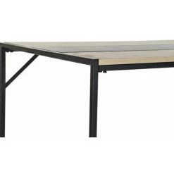 Bureau En MDF Naturel Et Métal Coloris Noir - Longueur 120 X Hauteur 75 X Profondeur 60 Cm - PEGANE - -France Bureau Soldes 2022 64461637 2