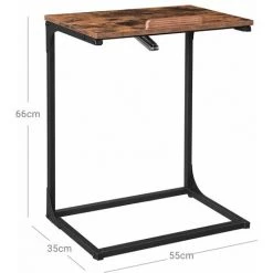 HELLOSHOP26 Table D'appoint Bout De Canapé Petit Bureau Pour Ordinateur Portable Dessus De Table Inclinable Cadre En Acier Robuste Pour Salon Montage Facile 66 Cm Marron Rustique Et Noir - Marron 7 HELLOSHOP26 Table D'appoint Bout De Canapé Petit Bureau Pour Ordinateur Portable Dessus De Table Inclinable Cadre En Acier Robuste Pour Salon Montage Facile 66 Cm Marron Rustique Et Noir - Marron -France Bureau Soldes 2022 64508348 3
