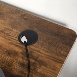 HELLOSHOP26 Dessus De Table Pour Bureau électrique Plateau De Table Bords Et Coins Arrondis En Panneau MDF Mélaminé 140 X 70 X 1,8 Cm Marron Rustique - Marron -France Bureau Soldes 2022 64694239 3