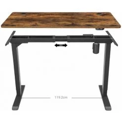 HELLOSHOP26 Dessus De Table Pour Bureau électrique Plateau De Table Bords Et Coins Arrondis En Panneau MDF Mélaminé 140 X 70 X 1,8 Cm Marron Rustique - Marron -France Bureau Soldes 2022 64694239 4