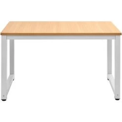 MODERNLUXE Bureau D'ordinateur En Bois Table D'écriture Naturel 9 MODERNLUXE Bureau D'ordinateur En Bois Table D'écriture Naturel -France Bureau Soldes 2022 64694746 3