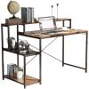 Bureau D'ordinateur Avec Etagere Domicile Cadre En Metal Noir Capacite De Poids 250 Lb 137.5 X 60 X 92.5 CM Marron Rustique,LBF 1 Bureau D'ordinateur Avec Etagere Domicile Cadre En Metal Noir Capacite De Poids 250 Lb 137.5 X 60 X 92.5 CM Marron Rustique,LBF -France Bureau Soldes 2022 64710630 1