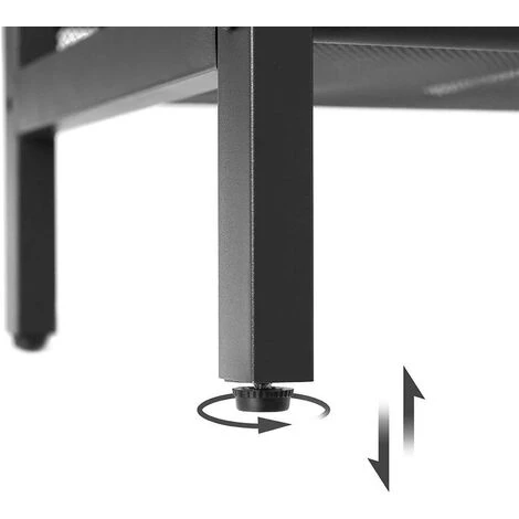 Bureau D'ordinateur Avec Etagere Domicile Cadre En Metal Noir Capacite De Poids 250 Lb 137.5 X 60 X 92.5 CM Marron Rustique,LBF 6 Bureau D'ordinateur Avec Etagere Domicile Cadre En Metal Noir Capacite De Poids 250 Lb 137.5 X 60 X 92.5 CM Marron Rustique,LBF – Image 4