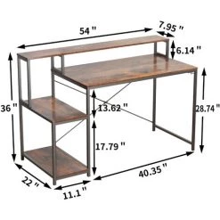 Bureau, Bureau D'ordinateur, Tables Consoles, Table De Bureau à Roulettes, Facile à Assembler, 137,5*60*92,5cm, Adapté Au Salon, Bureau, Métal, Noir,LBF 11 Bureau, Bureau D'ordinateur, Tables Consoles, Table De Bureau à Roulettes, Facile à Assembler, 137,5*60*92,5cm, Adapté Au Salon, Bureau, Métal, Noir,LBF -France Bureau Soldes 2022 64710644 5