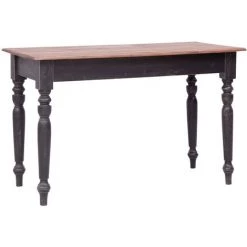 PESCE Bureau Avec 3 Tiroirs 117x57x75 Cm Bois D'acajou Massif -France Bureau Soldes 2022 64872038 4