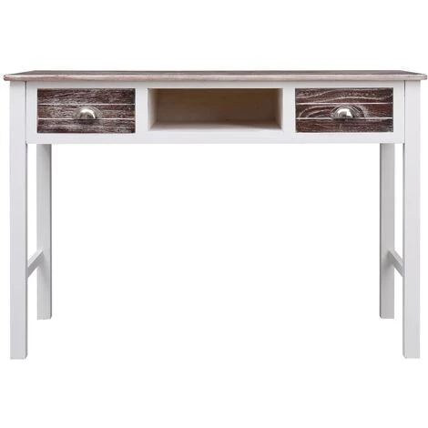 PESCE Bureau Marron 110 X 45 X 76 Cm Bois 5 PESCE Bureau Marron 110 X 45 X 76 Cm Bois – Image 3