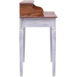 PESCE Bureau Avec Tiroirs 90x50x101 Cm Bois De Récupération Solide -France Bureau Soldes 2022 64872225 4