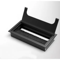 LUCKY-88 Bureau De Boîte De Filetage De Bureau En Alliage D'aluminium épaissi à Travers Le Couvercle De Boîte De Câble Carré Noir 80mm * 160mm -France Bureau Soldes 2022 64876847 4