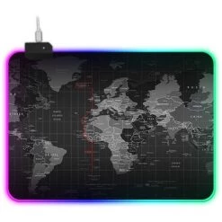 PERLE RARE RGB Tapis De Souris Gaming Grands 900 X 400 X 4 Mm Surdimensionné XXL Jeu Mousepad Imperméable Antidérapant Surface Tapis De Souris Pour Ordinateur Bureau Gamer Carte Monde