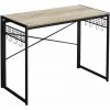 HELLOSHOP26 Bureau Table D’ordinateur Table Informatique Pliable Avec 8 Crochets Poste De Travail Montage Sans Outils Style Industriel Grège Et Noir - Noir -France Bureau Soldes 2022 65117277 1