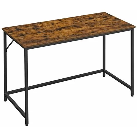 HELLOSHOP26 Bureau Table Poste De Travail 120 Cm Pour Bureau Salon Chambre Assemblage Simple Métal Style Industriel Marron Rustique Et Noir - Marron 3 HELLOSHOP26 Bureau Table Poste De Travail 120 Cm Pour Bureau Salon Chambre Assemblage Simple Métal Style Industriel Marron Rustique Et Noir - Marron