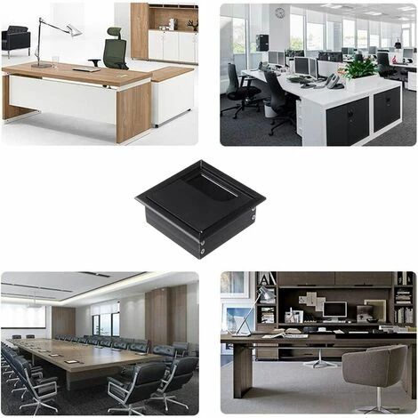 Oeillets De Bureau Accessoires De Bureau à Oeillets Rectangulaires 2 Pièces 80 Mm X 80 Mm En Alliage D'Aluminium Avec Joint Brosse Sortie De Câble De Bureau Pour Bureau Et Bureau à Domicile. S'arêern 7 Oeillets De Bureau Accessoires De Bureau à Oeillets Rectangulaires 2 Pièces 80 Mm X 80 Mm En Alliage D'Aluminium Avec Joint Brosse Sortie De Câble De Bureau Pour Bureau Et Bureau à Domicile. S'arêern – Image 5