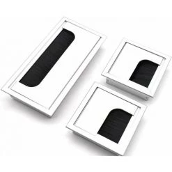 Oeillet Rectangulaire Bureau Oeillet Aluminium Anodisé Oeillet D'Ordinateur De Bureau 2 Pièces 80*80mm + 1 Pièces 80*160mm S'arêern