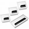 Passe-câble Passe-fils En Aluminium Passe-fils De Bureau Passe-câbles Rectangulaire Pour Intégration Dans Un Bureau D'ordinateur, 3 Pièces 80 * 80mm + 1 Pièces 80 * 160mm S'arêern