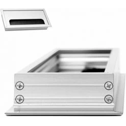 Passe-câble Passe-fils En Aluminium Passe-fils De Bureau Passe-câbles Rectangulaire Pour Intégration Dans Un Bureau D'ordinateur, 3 Pièces 80 * 80mm + 1 Pièces 80 * 160mm S'arêern -France Bureau Soldes 2022 65359294 5