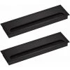 Passe-Câble Pour Bureau Rectangulaire 80x 275mm Passe-Câble Presse-étoupe Pour Table De Bureau Meubles De Maison CABLE Aluminium Noir Anodisé Carré 2 Pièces S'arêern -France Bureau Soldes 2022 65360840 1