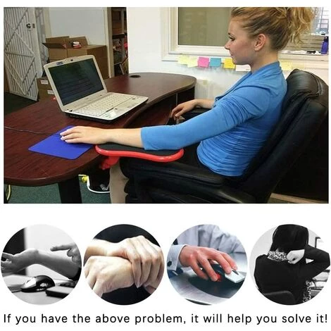 BDD Soutien Portable Arm Design Ergonomique Articulé Computer, Repose-poignet Assistance Accoudoir,Taille Réglable Accoudoir Bureau Extender-Réglable à 180 °, Détend Les Muscles Des épaules 4 BDD Soutien Portable Arm Design Ergonomique Articulé Computer, Repose-poignet Assistance Accoudoir,Taille Réglable Accoudoir Bureau Extender-Réglable à 180 °, Détend Les Muscles Des épaules – Image 2