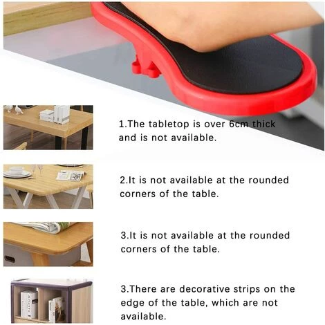 BDD Soutien Portable Arm Design Ergonomique Articulé Computer, Repose-poignet Assistance Accoudoir,Taille Réglable Accoudoir Bureau Extender-Réglable à 180 °, Détend Les Muscles Des épaules 7 BDD Soutien Portable Arm Design Ergonomique Articulé Computer, Repose-poignet Assistance Accoudoir,Taille Réglable Accoudoir Bureau Extender-Réglable à 180 °, Détend Les Muscles Des épaules – Image 5