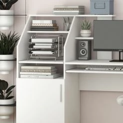 Table D'ordinateur „Edwin" Blanc Vicco -France Bureau Soldes 2022 65633935 5