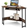 COSTWAY Bureau D'Angle - Panneau De Particules - L 72 X P 72 X H 75,5 - Plateau Clavier - Industriel Moderne Décor Marron Rustique 1 COSTWAY Bureau D'Angle - Panneau De Particules - L 72 X P 72 X H 75,5 - Plateau Clavier - Industriel Moderne Décor Marron Rustique -France Bureau Soldes 2022 65725253 1