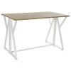 BRICOMARTEAU Bureau DKD Home Decor Naturel Métal MDF Blanc (120 X 70 X 75 Cm)