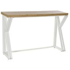 BRICOMARTEAU Bureau DKD Home Decor Naturel Métal MDF Blanc (120 X 70 X 75 Cm) -France Bureau Soldes 2022 65933920 4