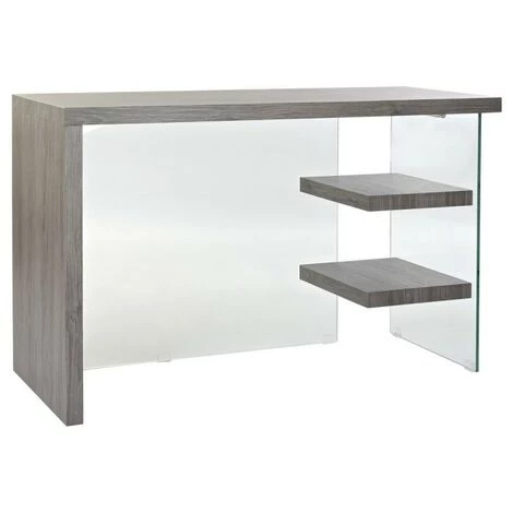 BRICOMARTEAU Bureau DKD Home Decor Verre Gris Transparent MDF Verre Trempé (120 X 50 X 76 Cm) 3 BRICOMARTEAU Bureau DKD Home Decor Verre Gris Transparent MDF Verre Trempé (120 X 50 X 76 Cm)