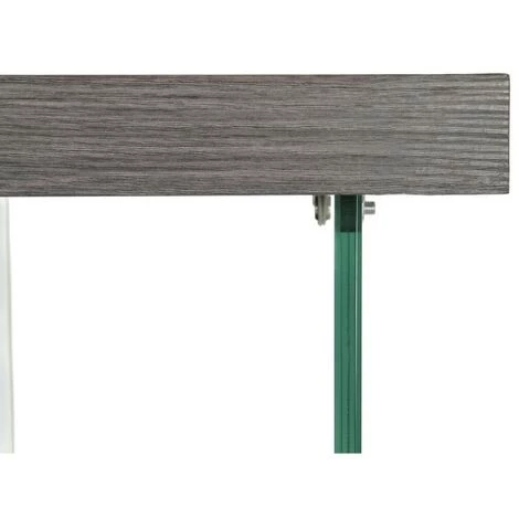 BRICOMARTEAU Bureau DKD Home Decor Verre Gris Transparent MDF Verre Trempé (120 X 50 X 76 Cm) 5 BRICOMARTEAU Bureau DKD Home Decor Verre Gris Transparent MDF Verre Trempé (120 X 50 X 76 Cm) – Image 3