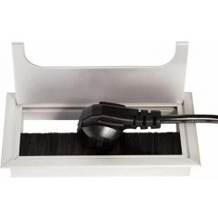 THSINDE Passe-Câble Pour Bureau Rectangulaire 80x 275mm Passe-Câble Presse-étoupe Pour Table De Bureau Meubles De Maison CABLE Aluminium Argent Anodisé Carré 2 Pièces -France Bureau Soldes 2022 66178942 2