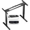 GOPLUS Bureau Assis Debout ?lectrique, 109 X 45 X 70-120 CM, Charge 100 KG, Cadre De Bureau Réglable En Hauteur Et Largeur, Pied De Bureau Table Escamotable (Gris)