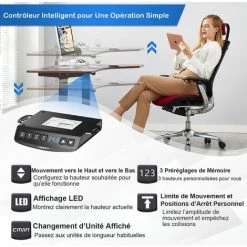 GOPLUS Bureau Assis Debout ?lectrique, 109 X 45 X 70-120 CM, Charge 100 KG, Cadre De Bureau Réglable En Hauteur Et Largeur, Pied De Bureau Table Escamotable (Gris) 9 GOPLUS Bureau Assis Debout ?lectrique, 109 X 45 X 70-120 CM, Charge 100 KG, Cadre De Bureau Réglable En Hauteur Et Largeur, Pied De Bureau Table Escamotable (Gris) -France Bureau Soldes 2022 66262709 3