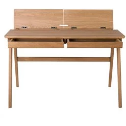 DRAWER Bureau En Chêne 2 Tiroirs - Washburn - Couleur - Chêne -France Bureau Soldes 2022 66265036 2