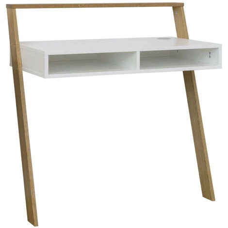 TENZO Bureau En Bois L94cm - Memo - Couleur - Blanc 4 TENZO Bureau En Bois L94cm - Memo - Couleur - Blanc – Image 2