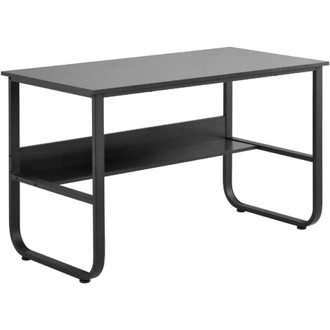 MODERNLUXE Bureau Informatique Contemporain Table D'ordinateur Avec étagère 120x60x73 Cm, Noir 6 MODERNLUXE Bureau Informatique Contemporain Table D'ordinateur Avec étagère 120x60x73 Cm, Noir – Image 4