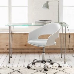 LES TENDANCES Bureau En Verre Trempé Et Pieds Acier Argent Randy L 120 Cm -France Bureau Soldes 2022 66753520 2