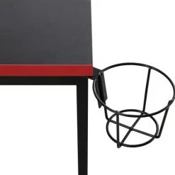 MOBILI REBECCA Rebecca Mobili Table Gaming Pour PC Table Noire Rouge En Bois Design Moderne Avec Accessoires -France Bureau Soldes 2022 66812335 4